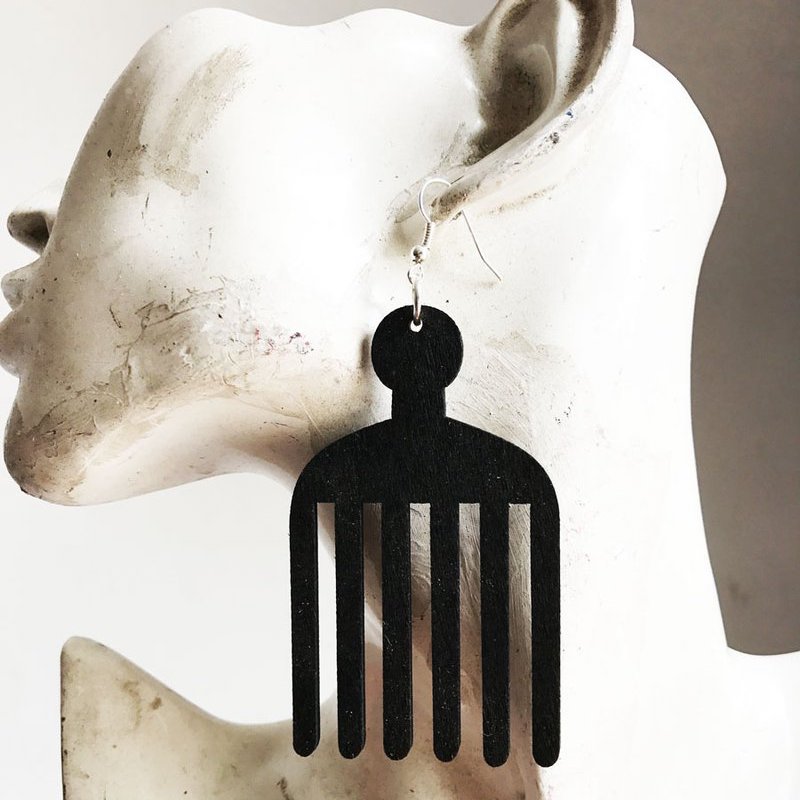 Afro Pick Earrings