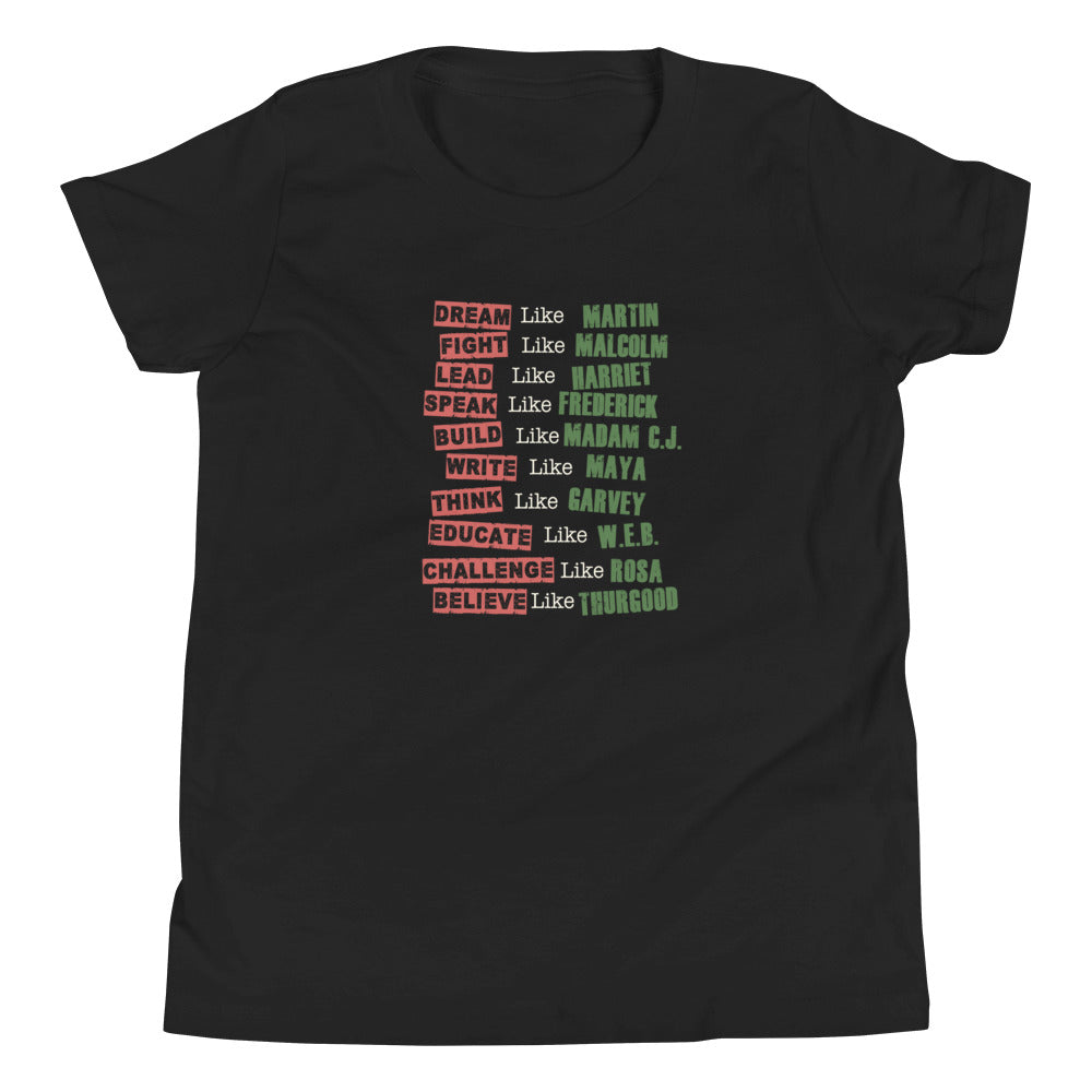 Fight Like Melanin Icons Youth T-Shirt